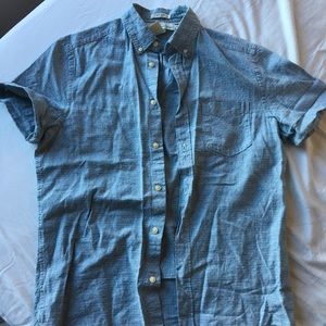 Light blue linen button down
